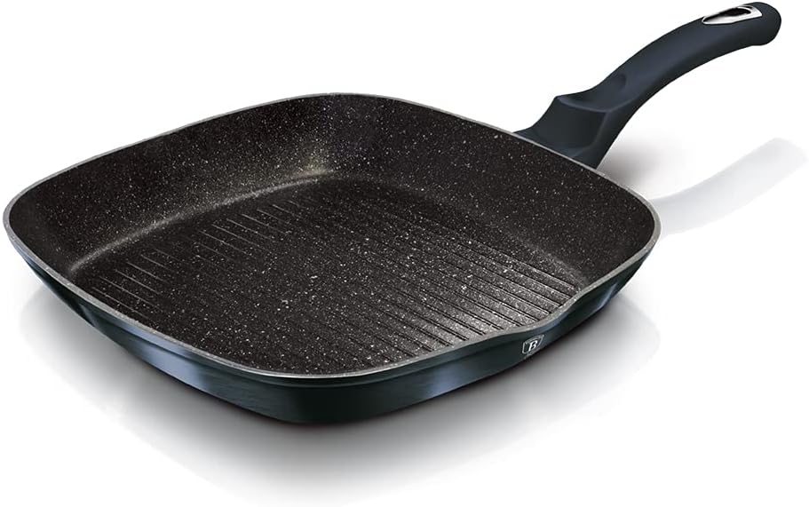 BerlingerHaus Granit Grillpfanne Bratpfanne 28cm BERLINGER Haus Metallic Aquamarine BH-1873