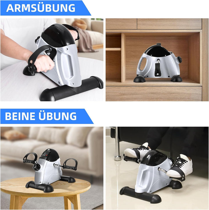 EVOLAND Heimtrainer Mini Fitnessbike, Arm und Beintrainer Pedaltrainer mit LCD Display, Hometrainer