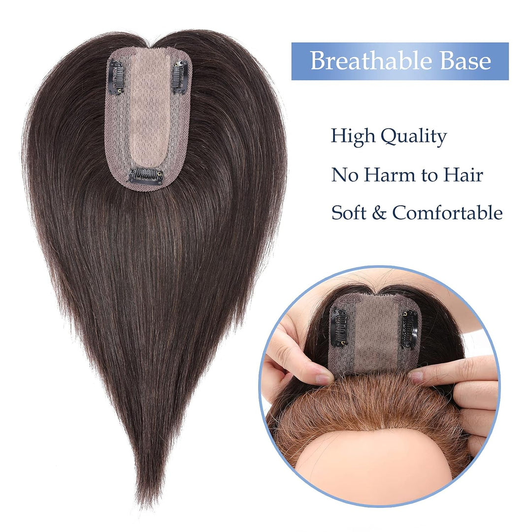 Clip in Extensions Echthaar Topper Extensions Echthaar Haarteile Echthaar Toupet für Frauen Toupee H