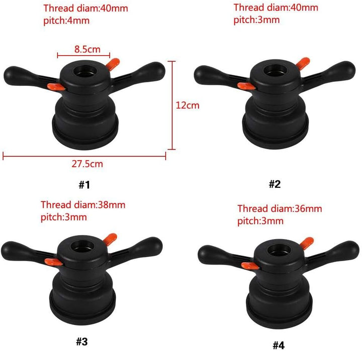 Qiilu Reifenradausgleich, 40mm Schnellverschluss Nabe Flügelmutter Auswuchtmaschine Reifenwechselwer