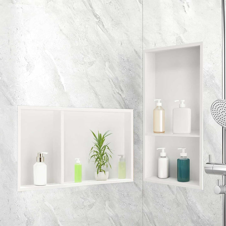 Wandnische Dusche Edelstahl,Wandnische Lagerung mit einem Regal（40/20cm）,Duschnische 30 * 60 * 10CM,