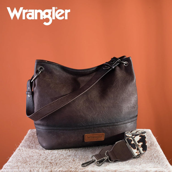 Wrangler Hobo-Taschen für Damen, veganes Leder, Griff oben, Schultertaschen und Handtaschen Mit Gurt