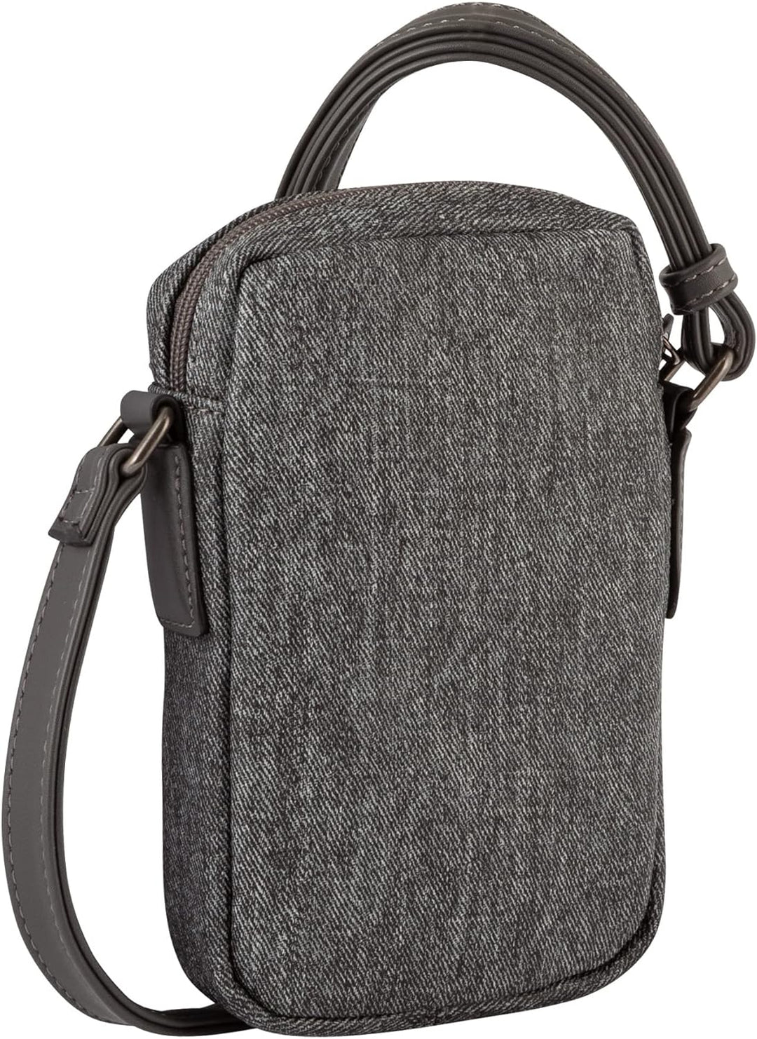 TOM TAILOR DENIM bags Jessy Damen Handytasche Umhängetasche Dark Grey, Dark Grey