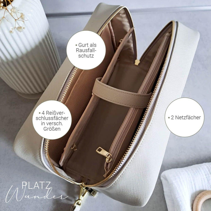 Little ELLA Wickelclutch, Wickeltasche, Windelorganizer mit vielen verschiedenen Fächern (grau), Gra