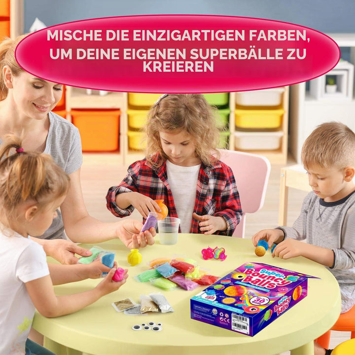 Flummi-Power, Stelle 20 kunterbunte Power-Bälle für Kinder, Gummiball selber Machen, Fun Science Exp