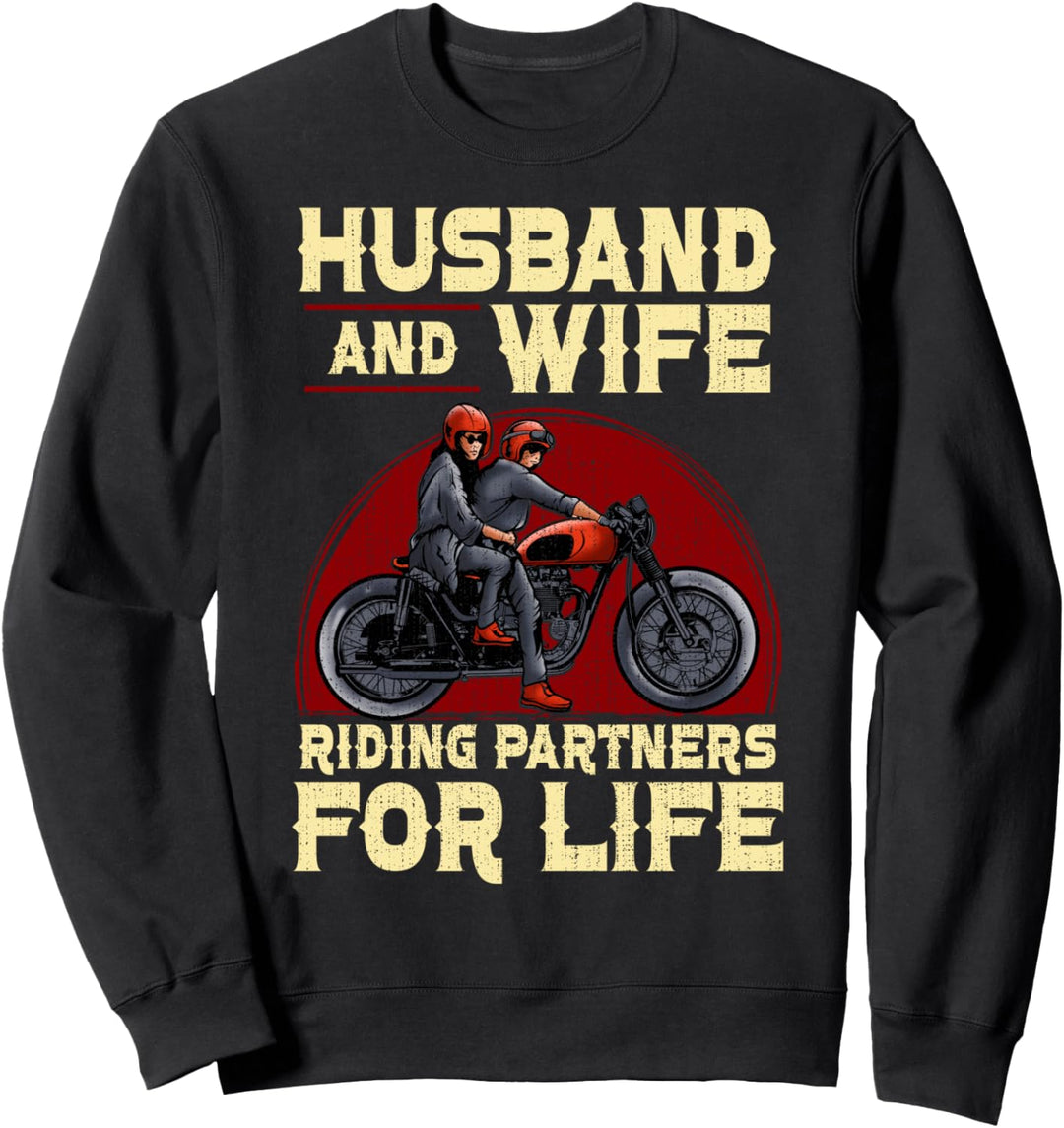 Motorrad Geschenk Biker Paar Ehemann und Ehefrau Sweatshirt