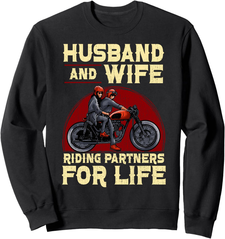 Motorrad Geschenk Biker Paar Ehemann und Ehefrau Sweatshirt