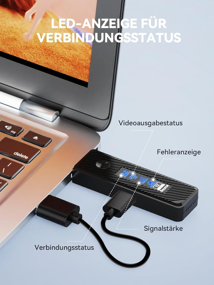 MOMAN HDMI Wireless 4K Decoding Wireless HDMI Transmitter and Receiver 196FT Funkübertragung Stabile