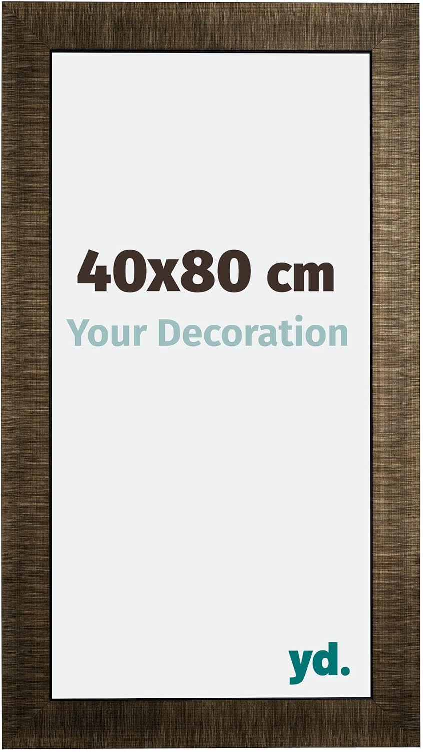 yd. Your Decoration - Bilderrahmen 40x80 cm - Bilderrahmen aus Holz mit Acrylglas - Antireflex - Aus