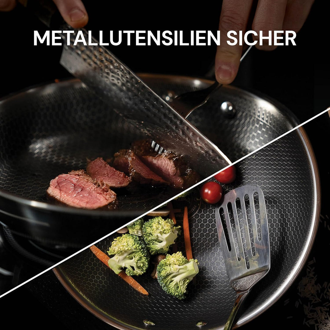 Rosmarino HexaPro 3.0 Topf- und Pfannenset mit Deckeln - 8-teilig, verschiedene Grössen, aus Edelsta