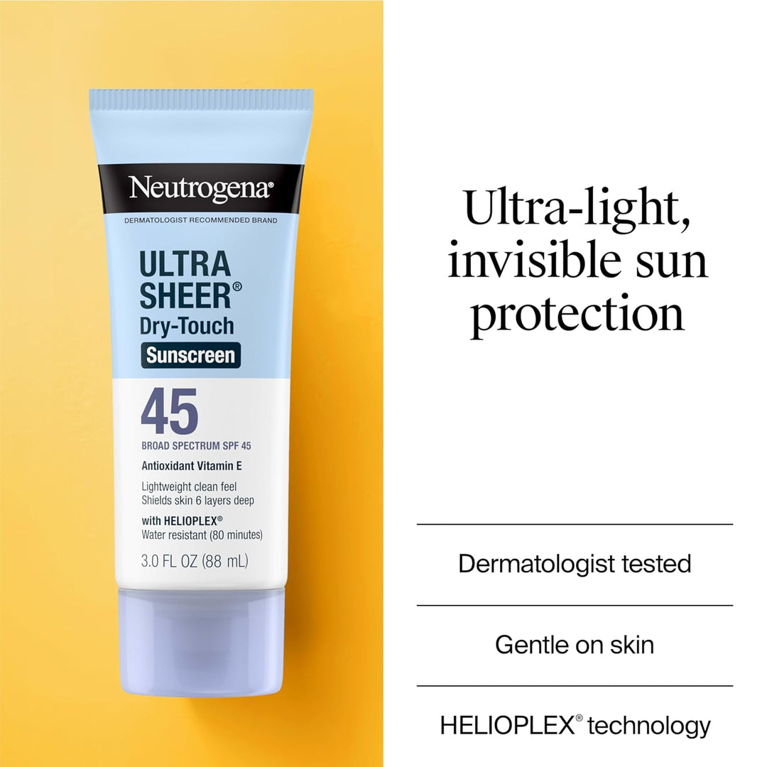 Neutrogena, Ultra-Sheer-Dry-Touch-Sonnenschutzlotion, mit breitem Spektrum LSF 70, 88 ml, 2 Stück