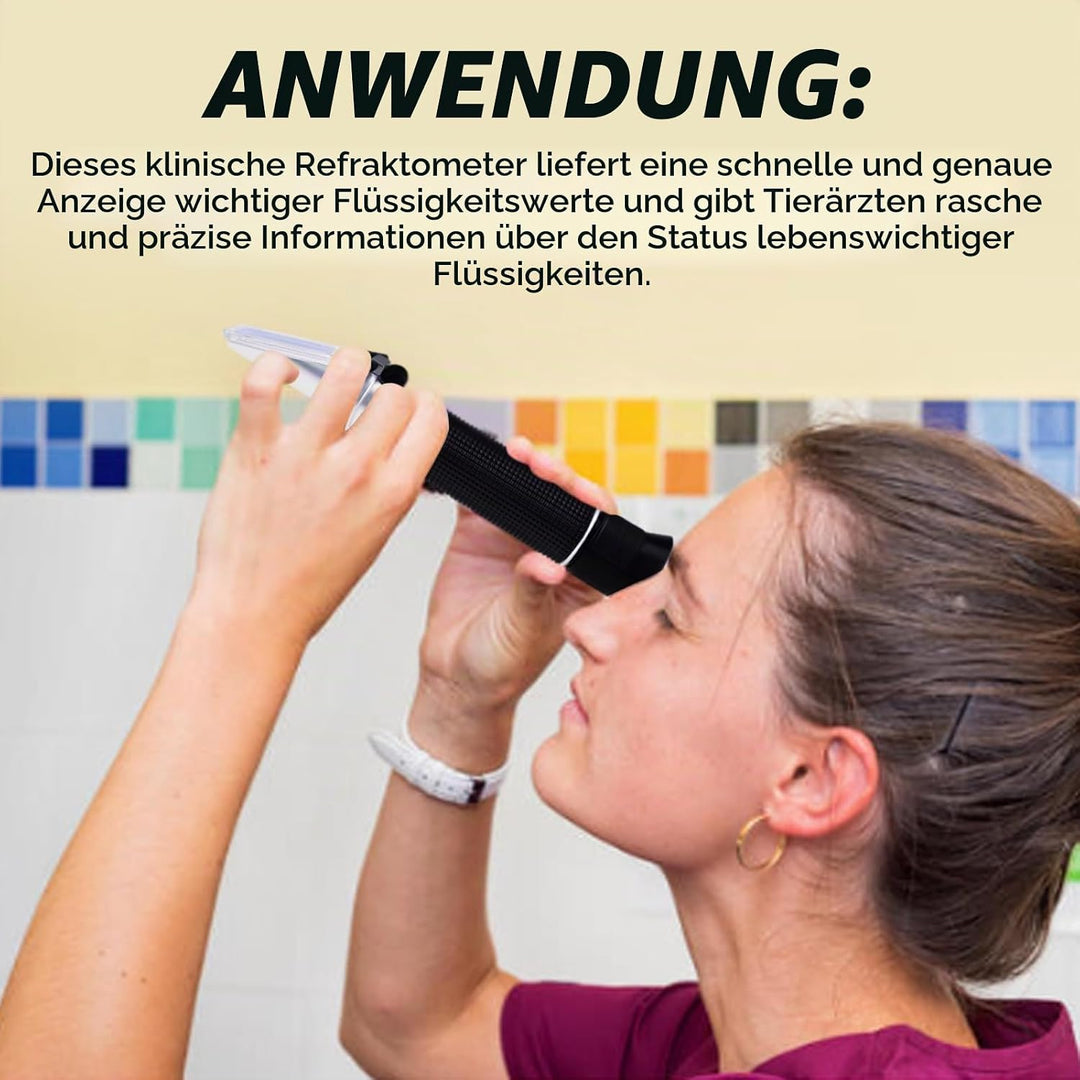 3-in-1-Refraktometer für Tiere, Veterinärrefraktometer, klinisches Refraktometer mit Skala für das s