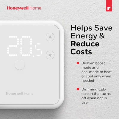 Honeywell Home DT3R Raumthermostat ohne Kabel EIN/Aus, weiss Drahtlos | Premium Kabellos Weiss, Drah