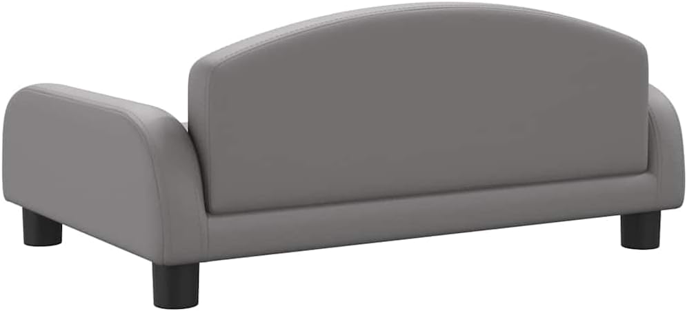 vidaXL Kindersofa Grau 70x45x30 cm Kunstleder 70 x 45 x 30 cm Grau, 70 x 45 x 30 cm Grau