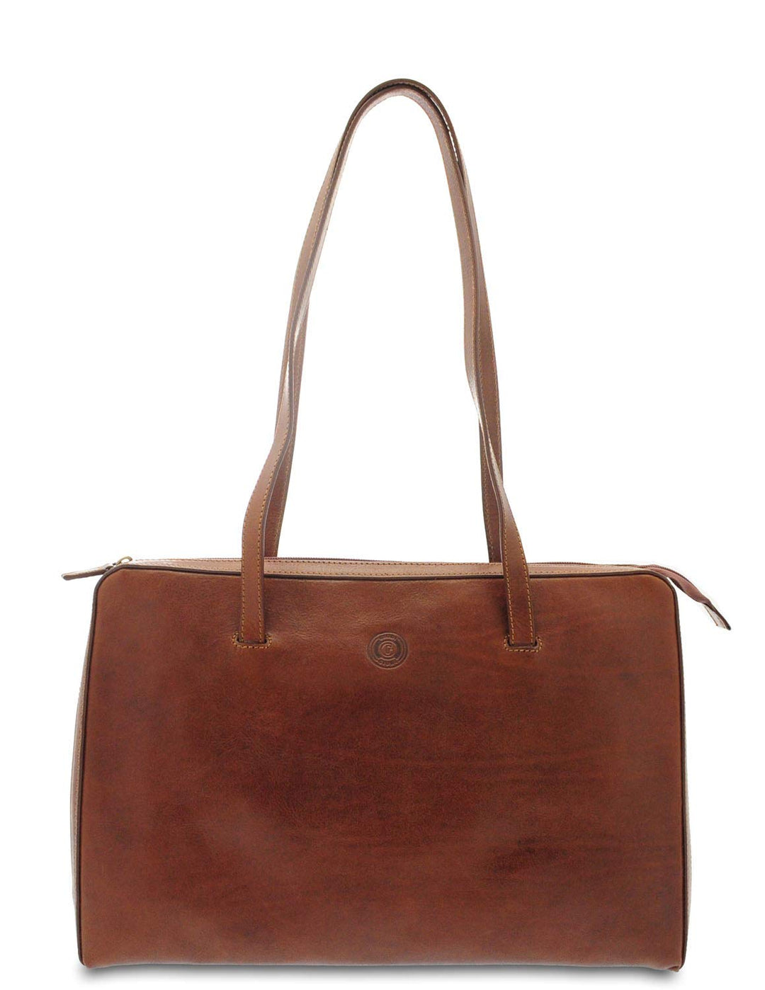 GIUDI ® - Damenhandtasche aus Rindsleder, klassisch, Schultertasche, Umhängetasche, Made in Italy, E