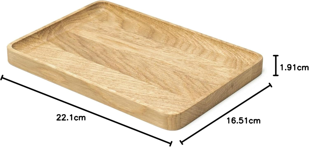 Oakywood Schreibtischablage B23 x T16,5 x H2 cm, aus Massivholz (Eiche oder Nussbaum), handgefertigt