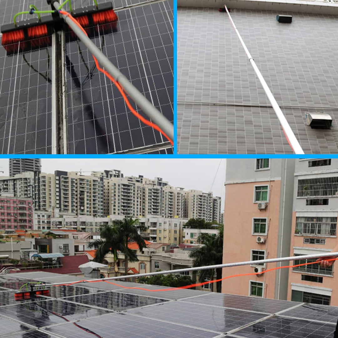 CEIEVER Fensterputzer mit Teleskopstiel, Teleskopstange Fensterreinigung Wasser 5m/8m/10m/10.5m Fens