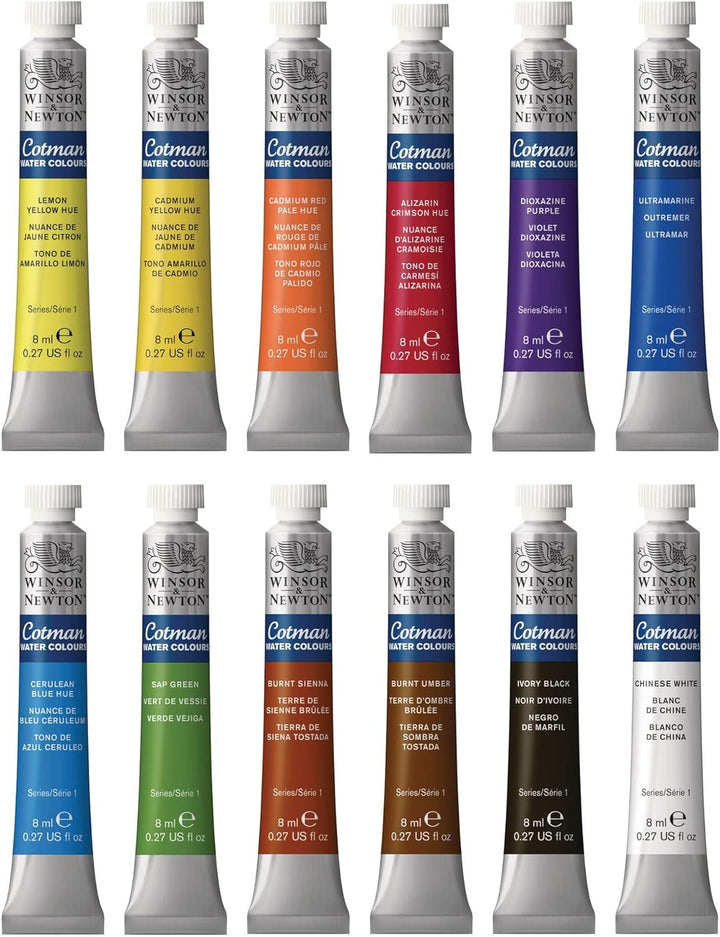 Winsor & Newton 0390636 Cotman Aquarellfarben Set, lebendige Wasserfarben mit hoher Lichtechtheit, g