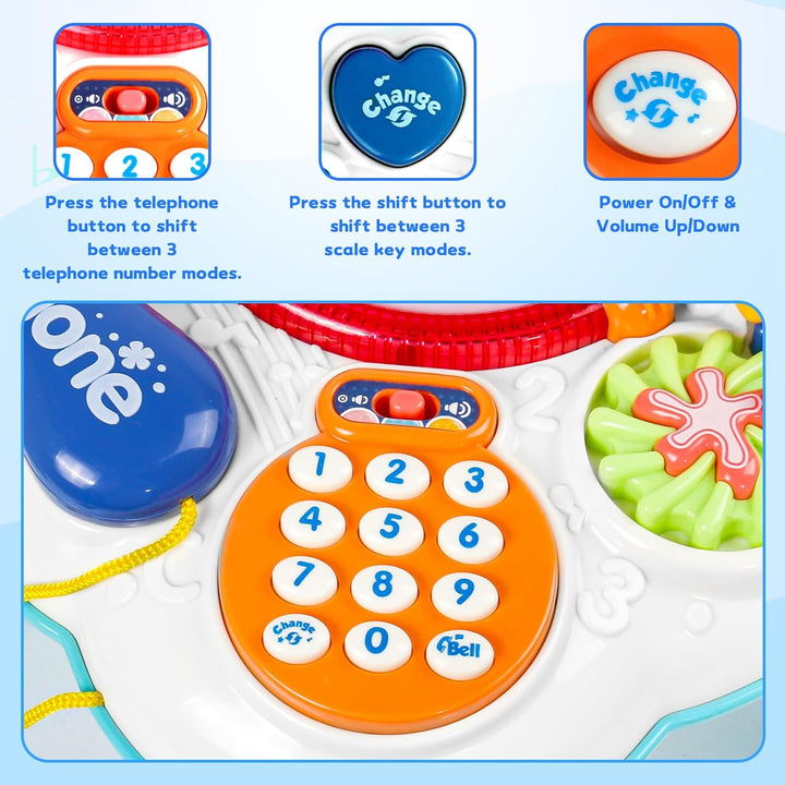 Spielzeug ab 1 Jahr - Spieltisch Kinderspielzeug ab 1 Jahr mit Licht Musik Baby Spielzeug ab 1 Jahre