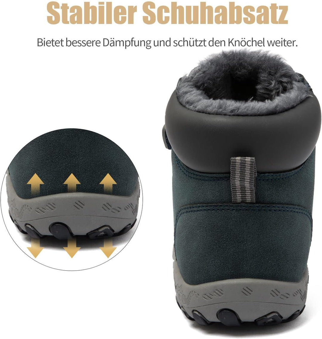Mishansha Kinder Winterschuhe Gefüttert Winterstiefel für Jungen Mädchen Gr.24-38 33 EU Blau, 33 EU