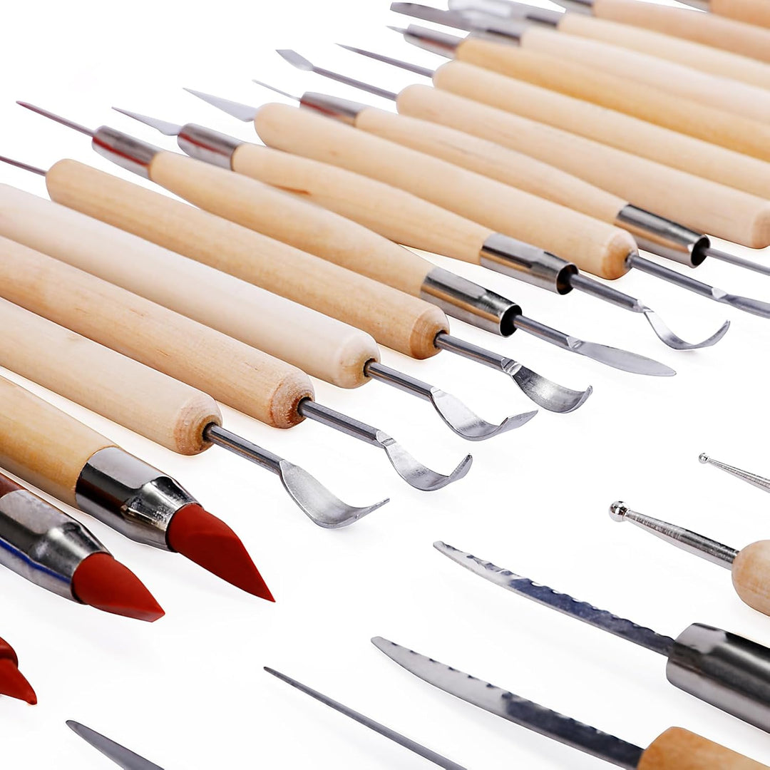 Magicfly Töpferwerkzeug, 45 Stück Modellierwerkzeug Clay Keramik Sculpting Ton Werkzeug mit eine Auf