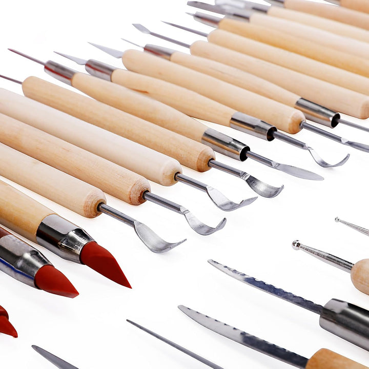Magicfly Töpferwerkzeug, 45 Stück Modellierwerkzeug Clay Keramik Sculpting Ton Werkzeug mit eine Auf
