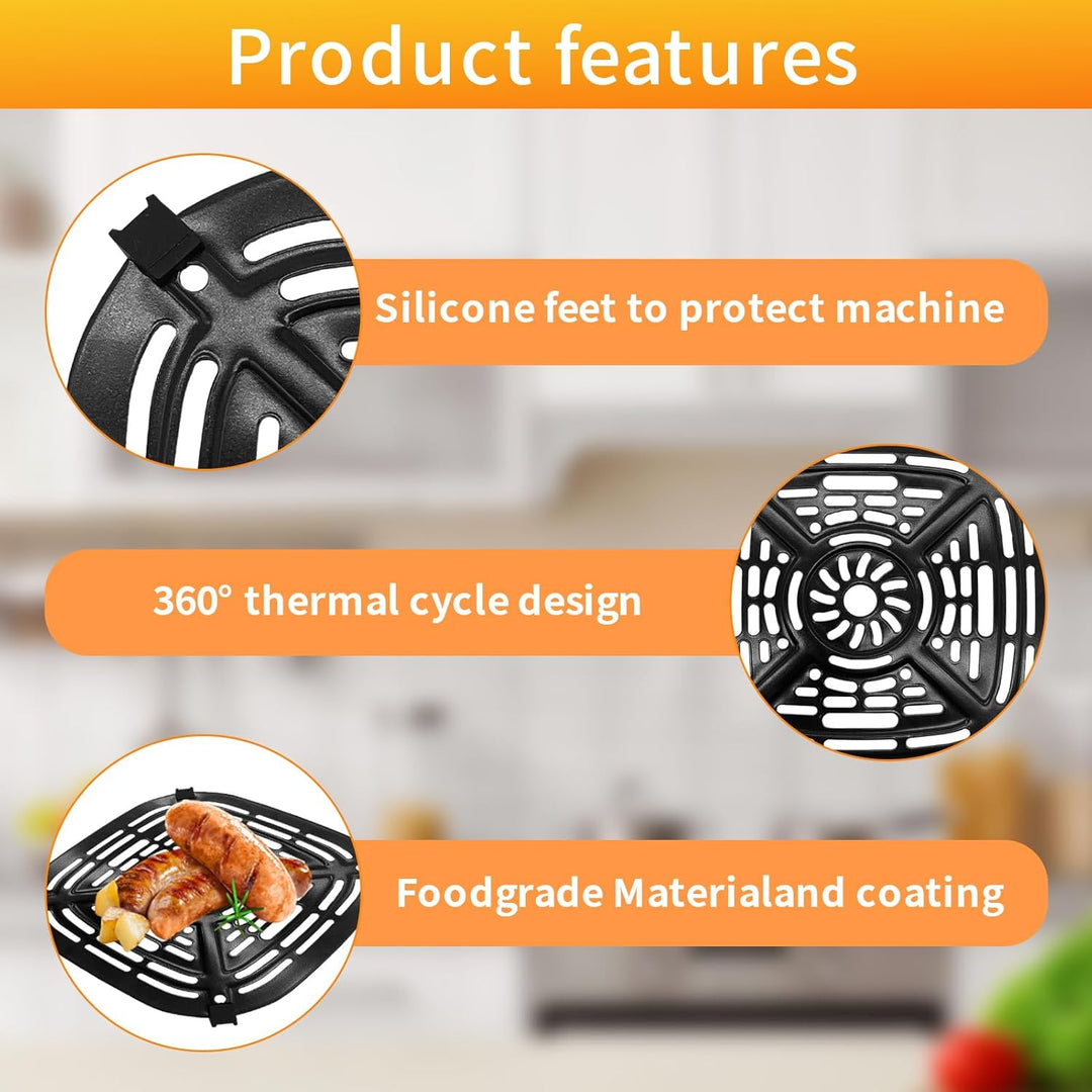 GCQ Air Fryer Grillpfanne für Ninja Crispi Air Fryer FN101GY, Ersatz Air Fryer Crisper Plate Grillpl