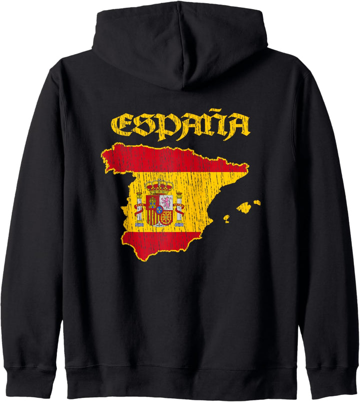 Jahrgang Spanien Spanische Stolzflagge Kapuzenjacke