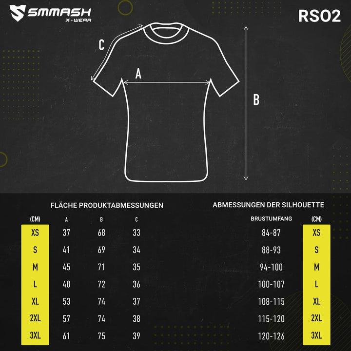 SMMASH Funktionsshirt Herren Rashguard Kurzarm Sportshirt MMA Thaibox Muay Thai Kickboxen Atmungsakt