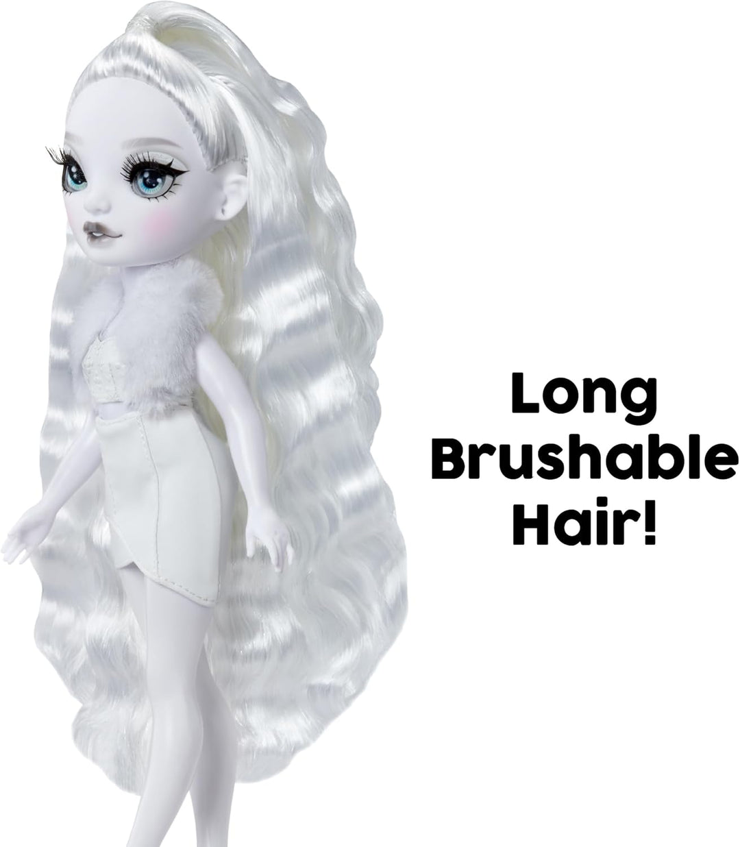 Rainbow High Shadow High Natasha Zima - 28 cm Modepuppe in Grauschattierungen, Weisses Haar und Outf