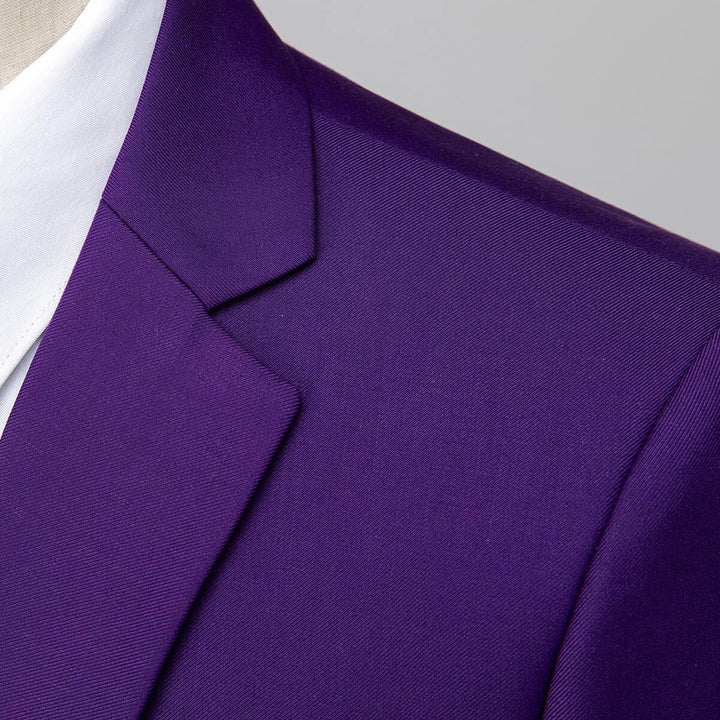 Allthemen Herren Anzug 3-teilig Slim Fit Einreihig Zwei Knöpfe Hochzeit Smoking Anzug Blazer Weste H