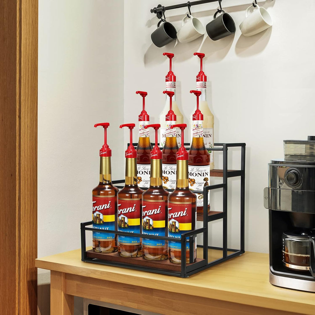 Kaffeesirup-Regal mit 3 Etagen, Kaffeesirup-Zubehör, Kaffeesirupspender, Kaffeesirup, Monin, für 12