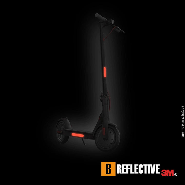 B REFLECTIVE - Set Aufkleber Reflektor Streifen für 2 Elektroroller, Elektrofahrrad, ... - Selbstkle