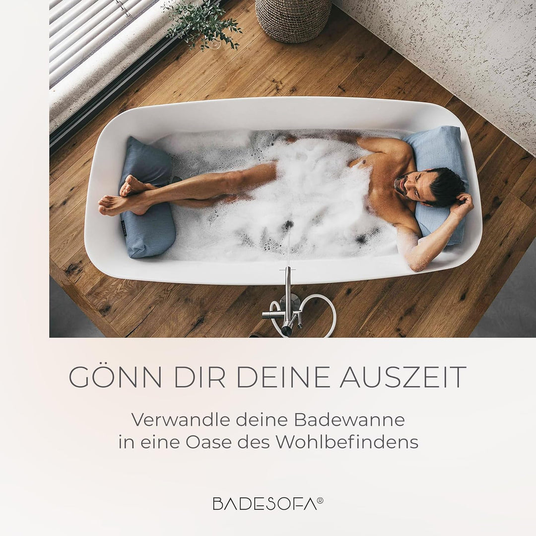 BADESOFA® Badewannenkissen 2er Set | Luxuriöses Bade-Kissen-Set für unvergleichbaren Komfort | Schne