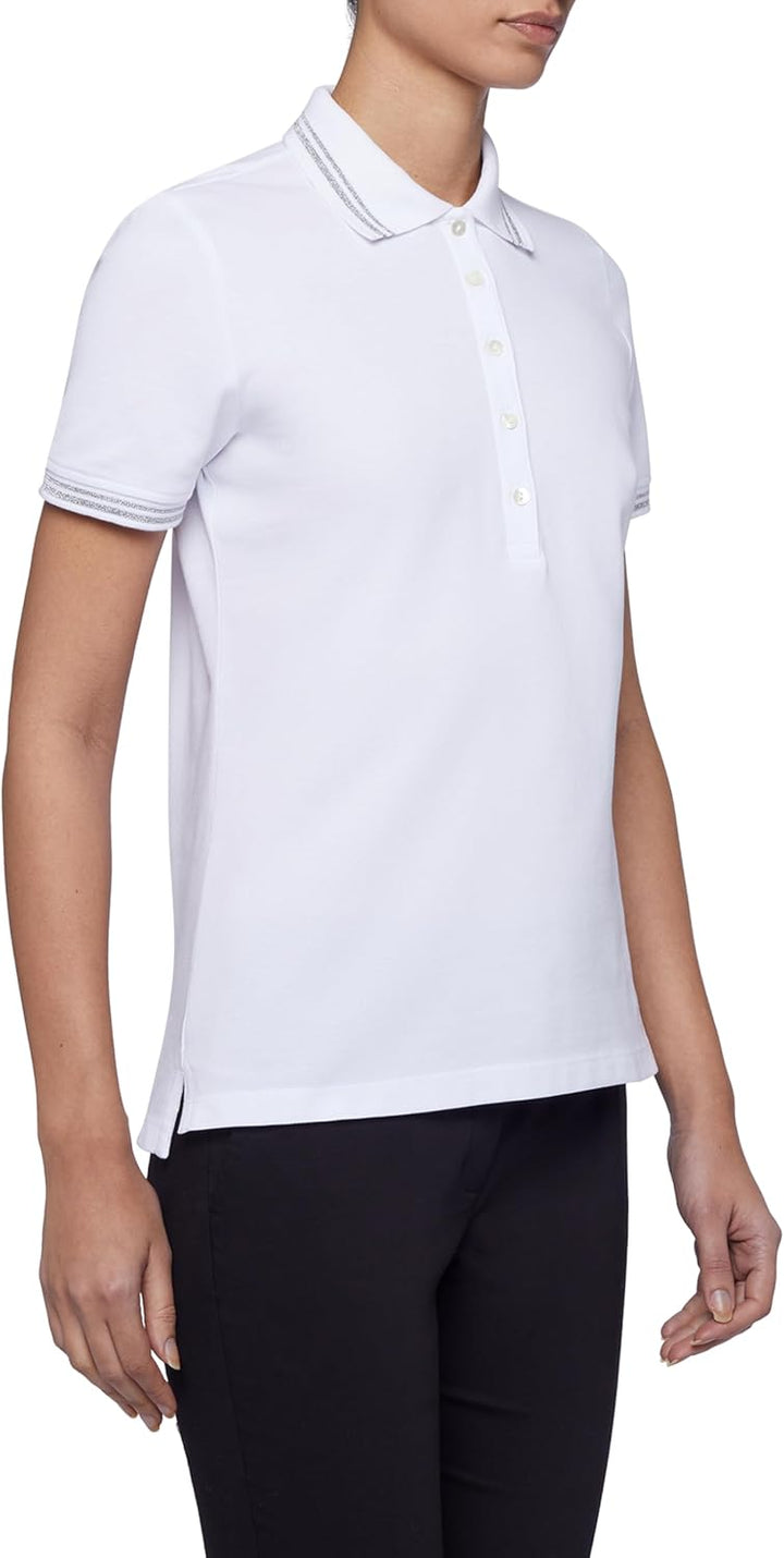 Geox Damen W Polo Shirt XS Optical White, XS Optical White