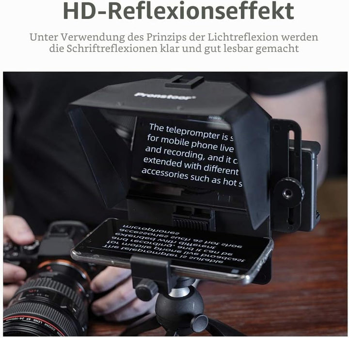 AMBITFUL Teleprompter Kit Portable Inscriber Handy Teleprompter Artefakt Video mit Fernbedienung für