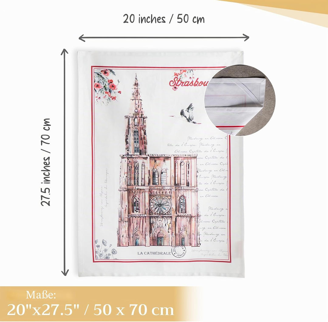 Maison d' Hermine Küchentücher, 100% Baumwolle, weich, saugfähig, 50,8 x 70,5 cm, 2 Stück Multicolor