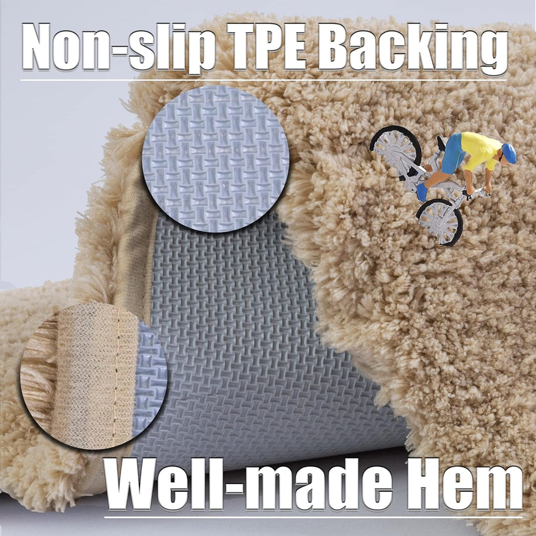 ROLIZOE WC Vorleger mit Ausschnitt Extrem Dicker WC Teppich rutschfest Klovorleger Hochsaugfähige St