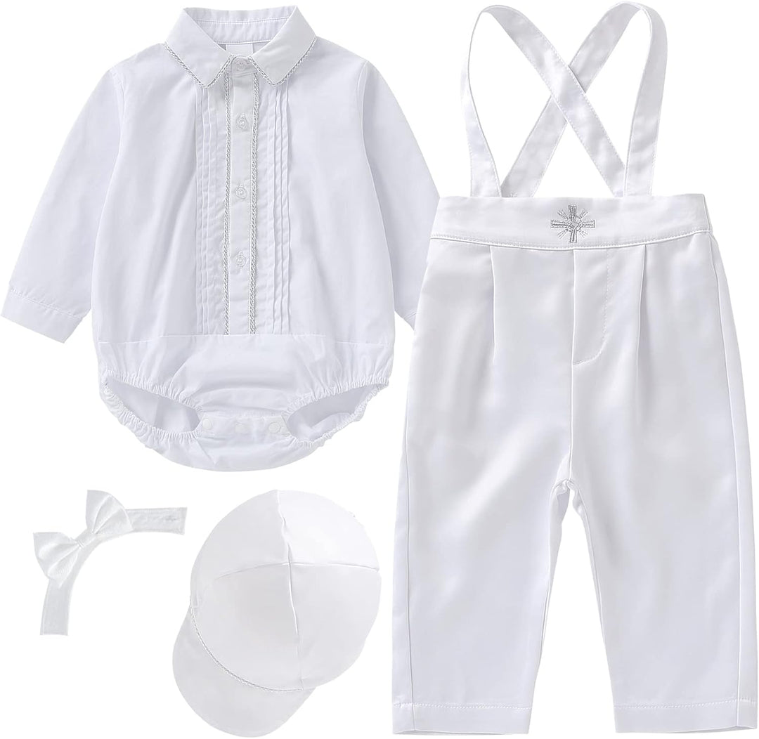 Booulfi Baby Kleidung Jungen Baumwollstoff Baby Anzug Junge Hochzeit Taufanzug Taufkleid Junge Weihn