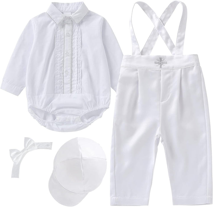 Booulfi Baby Kleidung Jungen Baumwollstoff Baby Anzug Junge Hochzeit Taufanzug Taufkleid Junge Weihn