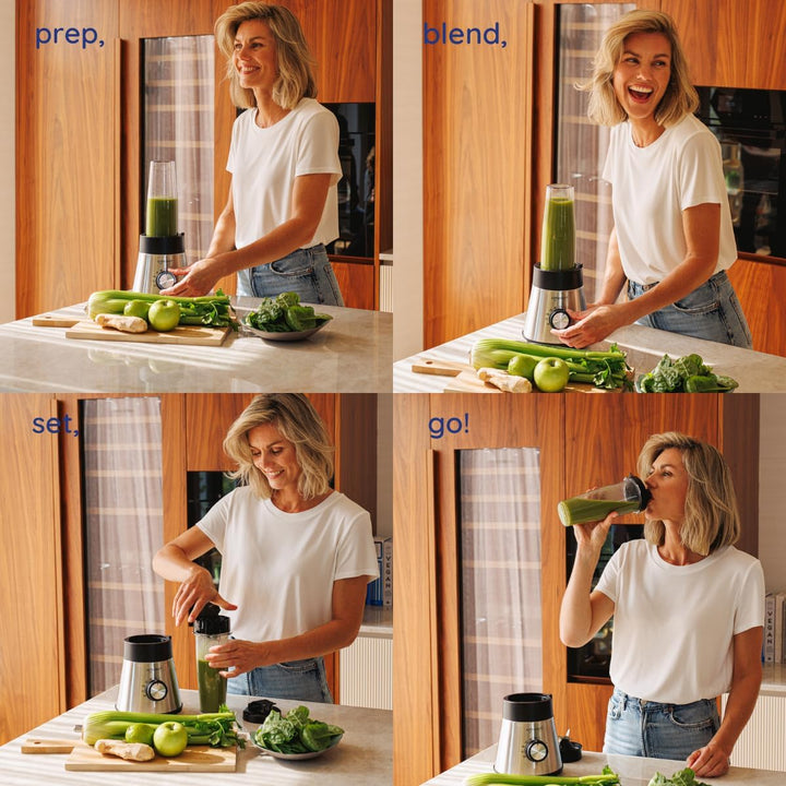 Safecourt standmixer – Kraftvoller Smoothie Maker, Blender & Mixer [1300W & 1,5L Glasbehälter] – für