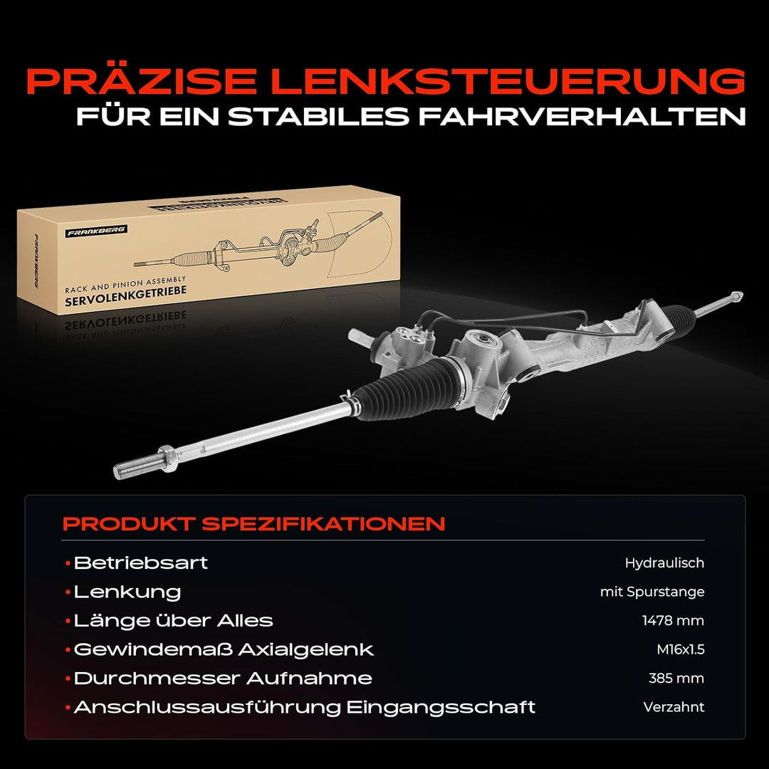 Frankberg Lenkgetriebe Servolenkgetriebe Hydraulisch für Linkslenker Kompatibel mit Transit FB FC FD