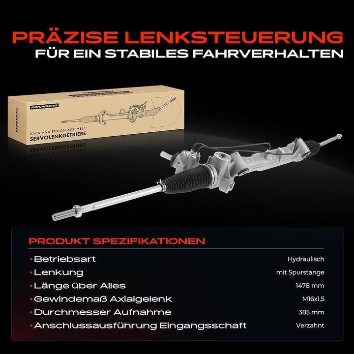 Frankberg Lenkgetriebe Servolenkgetriebe Hydraulisch für Linkslenker Kompatibel mit Transit FB FC FD
