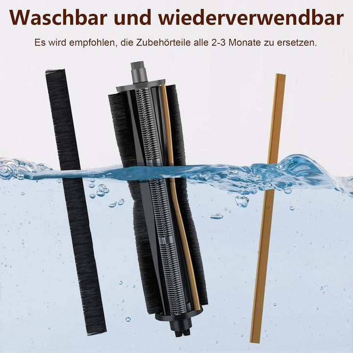 6 Stück TriCut Bürste Zubehör für Dreame L40 Ultra / X40 Ultra Complete / L10s Pro Ultra / L30 Ultra