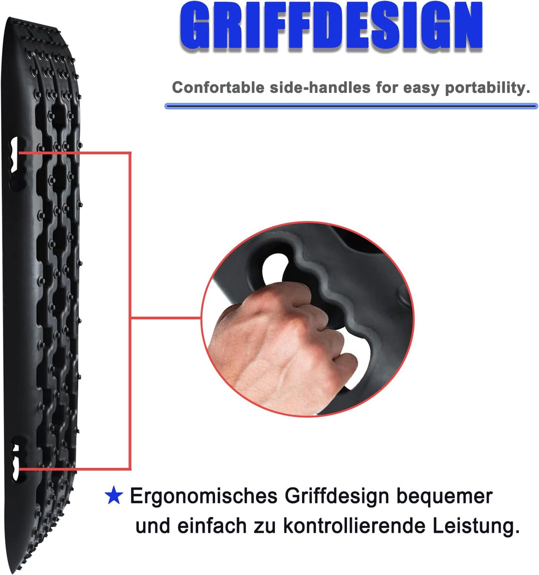FIVMEN Sandbleche 2 Stück Anfahrhilfe mit Aufbewahrungstasche Offroad Zubehör für Wohnmobil Geländew