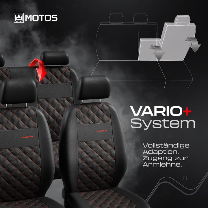 MOTOS Universal-Sitzbezüge Auto für Skoda Kodiaq Autositzbezüge mit aktivem Airbag-System, dreilagig