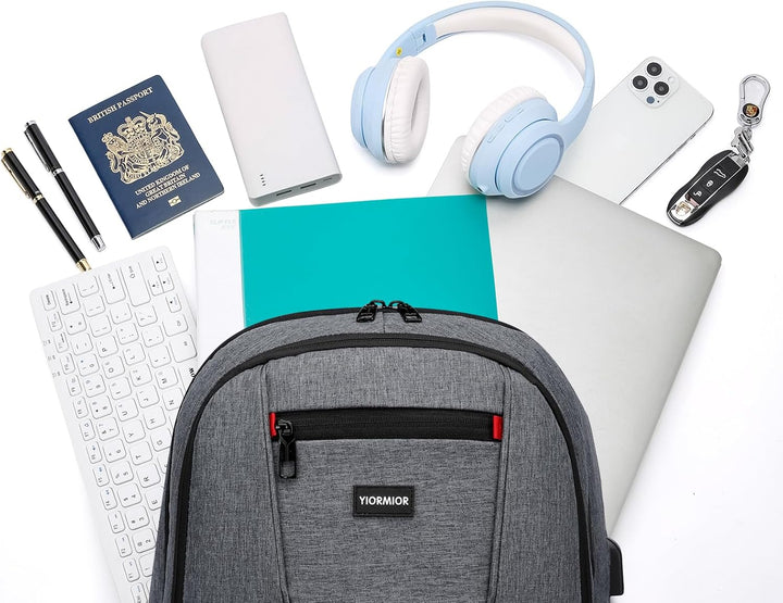 Schulrucksack Jungen Mädchen Teenager Rucksack Herren Damen für 15,6 Zoll Laptop Rucksack Arbeit Was