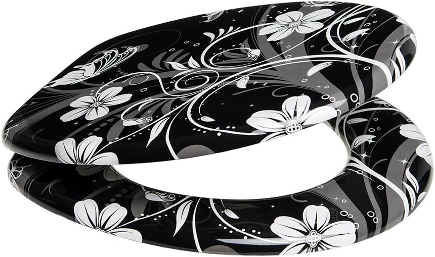 Sanilo WC Sitz, viele schöne schwarze Toilettendeckel zur Auswahl, hochwertige und stabile Qualität