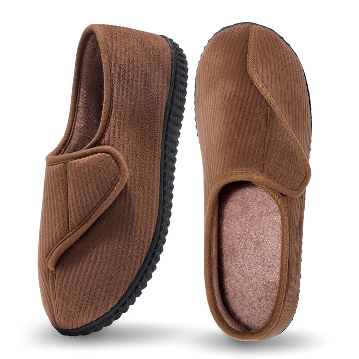 Git-up Herren Diabetiker Hausschuhe Schuhe Arthritis Ödem Verstellbare Verschluss Memory Foam Haussc