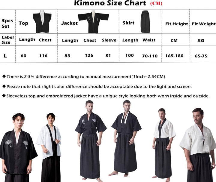 Japanischer Kimono Männer Yukata Kimono Robe Japanische Traditionelle Samurai Uniform Cosplay Kostüm
